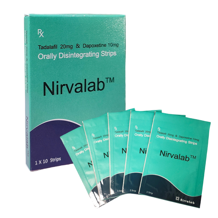 Nirvalab 犀利士雙效綠膜口溶片 10分鐘迅速見效 延時+助勃 犀利士20mg+必利勁10mg 1盒/10片